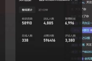 （14258期）2025年2月，最新抖音无人直播撸音浪