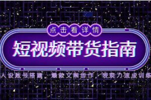 （14912期）2025短视频带货指南，人设账号搭建，爆款文案创作，表现力速成训练
