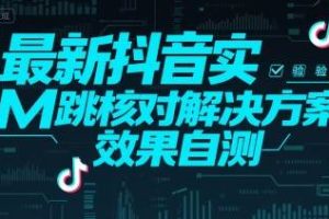 （15459期）最新抖音实M跳核对解决方案，效果自测