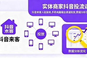 （16313期）实体商家抖音投流课:抖音来客入驻装修,手机电脑端全渠道投放,数据分析优化