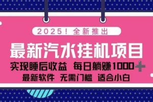 (16674期)2025最新汽水音乐挂机项目 每天几分钟 轻松上w