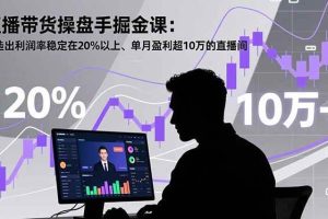 (16727期)直播带货操盘手掘金课:打造出利润率稳定在20%以上、单月盈利超10万的直播间