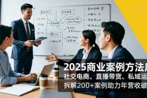 (16713期)2025商业案例方法库,社交电商、直播带货、私域运营,拆解200+案例助力年营收破亿