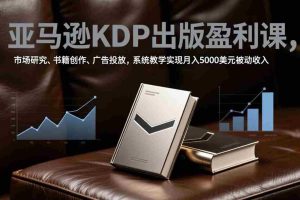 （17295期）亚马逊KDP出版盈利课，市场研究、书籍创作、广告投放，系统教学实现月入5000美元被动收入
