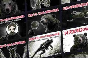 （17376期）情绪放大镜-动物心理学爆款短视频课，文案公式、AI生图、多平台变现，14天复制20W粉