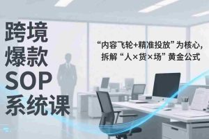 （17370期）跨境爆款SOP系统课，“内容飞轮+精准投放”为核心，拆解“人×货×场”黄金公式