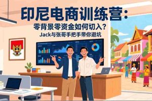 （17533期）印尼电商训练营：零背景零资金如何切入？Jack与张哥手把手带你避坑