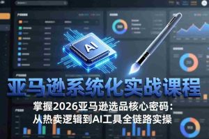 （17591期）亚马逊系统化实战课-更新3月：2026最新选品方法论，从热卖原因分析到AI作图，提升选品成功率