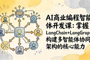 （17608期）AI商业编程智能体开发课：掌握LangChain+LangGraph构建多智能体协同架构的核心能力