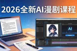 （17893期）2026全新AI漫剧课程：覆盖创作全链路，教你写作分镜剪辑配音一站式打造漫剧作品