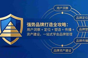 (17889期)强势品牌打造全攻略:用户洞察 + 定位 + 塑造 + 传播 + 资产建设,一站式学会品牌管理