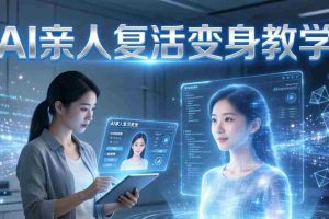 （17940期）AI亲人复活变身教学，最近超级火爆的项目，涨粉超级快，私域引流代做服务，收徒等