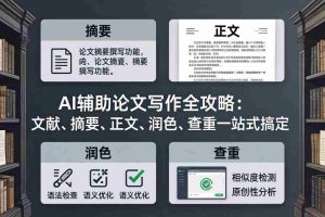 （17970期）AI辅助论文写作全攻略：文献、摘要、正文、润色、查重一站式搞定