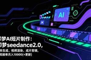 （17969期）即梦AI 短片制作(更新)：即梦seedance2.0，脚本生成、视频渲染、成片剪辑，学完接单月入10000+