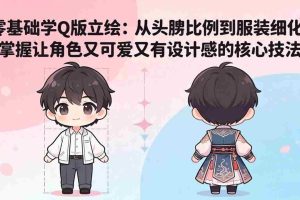 （18036期）零基础学Q版立绘：从头身比例到服装细化，掌握让角色又可爱又有设计感的核心技法