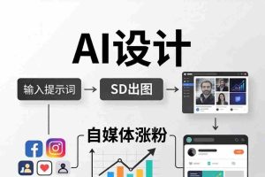（18136期）人人都是AI设计师：SD出图+自媒体涨粉一站教学，告别图文素材焦虑，AI设计让你轻松避开内卷