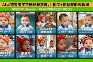 （18198期）AI火花宝宝宝宝剧场教学课，图文+视频双形式教程，解锁独家分成玩法，零基础也能快速入局变现