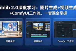 （18349期）Liblib 2.0深度学习：图片生成+视频生成+ComfyUI工作流，一套课全掌握