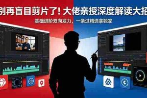 （18384期）别再盲目剪片了！大佬亲授深度解读大招，基础进阶双向发力，一条过精选拿独家