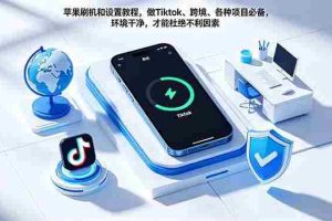 （18558期）苹果刷机和设置教程，做Tiktok、跨境、各种项目必备，环境干净，才能杜绝不利因素