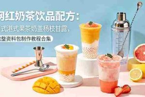 （18557期）网红奶茶饮品配方：台式港式果茶奶盖杨枝甘露，完整资料包制作教程合集