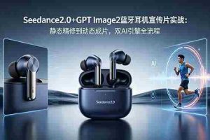 （18730期）Seedance2.0+GPT Image2蓝牙耳机宣传片实战：静态精修到动态成片，双AI引擎全流程