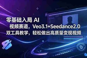 (18771期)零基础入局 AI 视频赛道,Veo3.1+Seedance2.0 双工具教学,轻松做出高质量变现视频